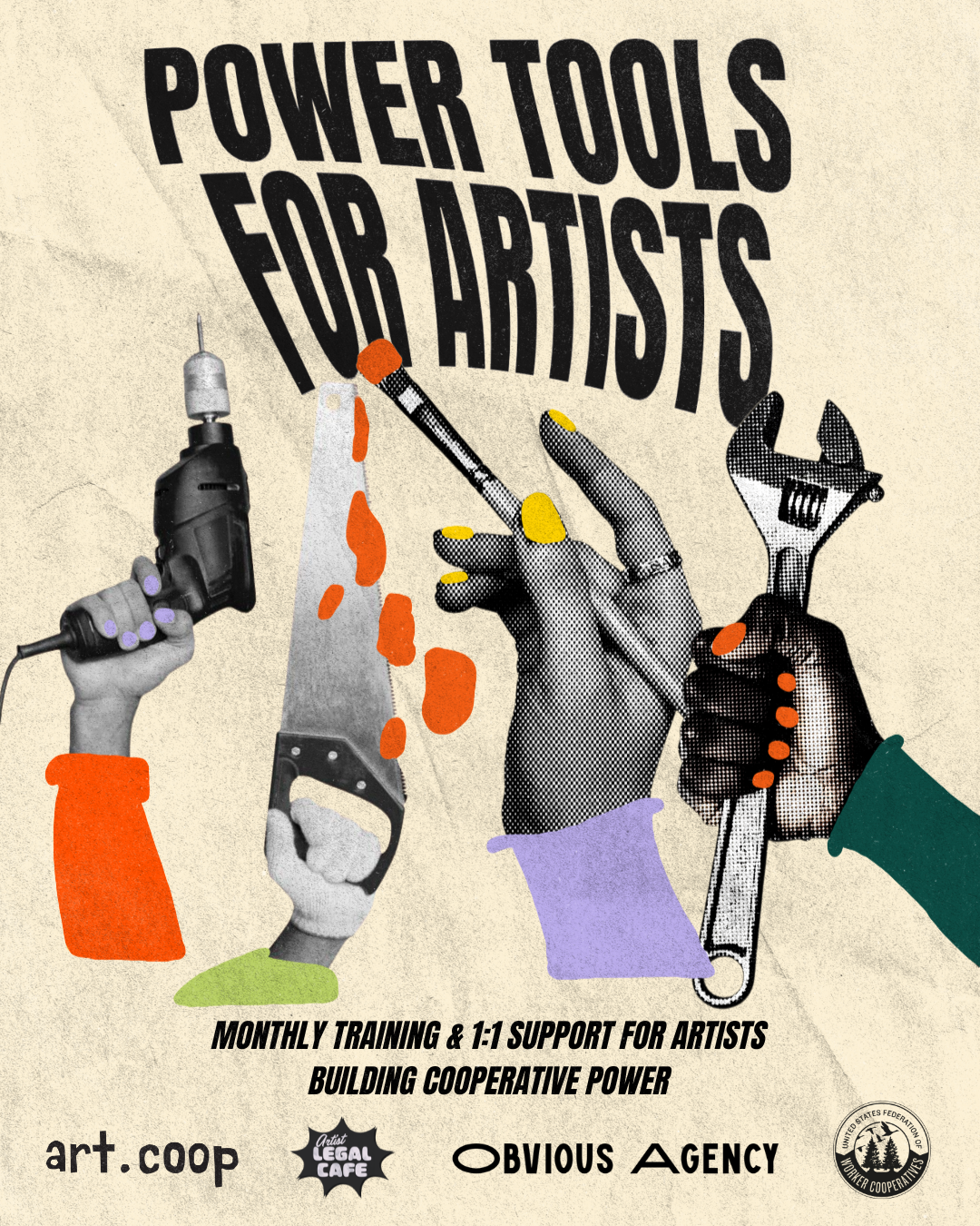 power tools for artists, worker cooperative startup webinar